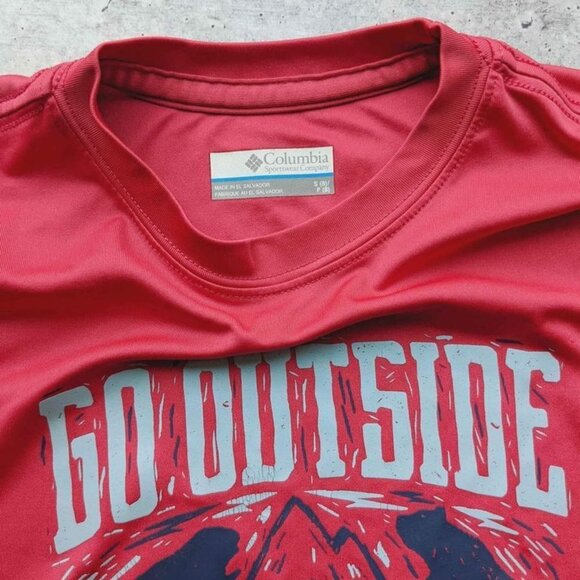 Columbia "Go Outside" Dri Fit t-shirt boys size Small/8 - Picture 3 of 3